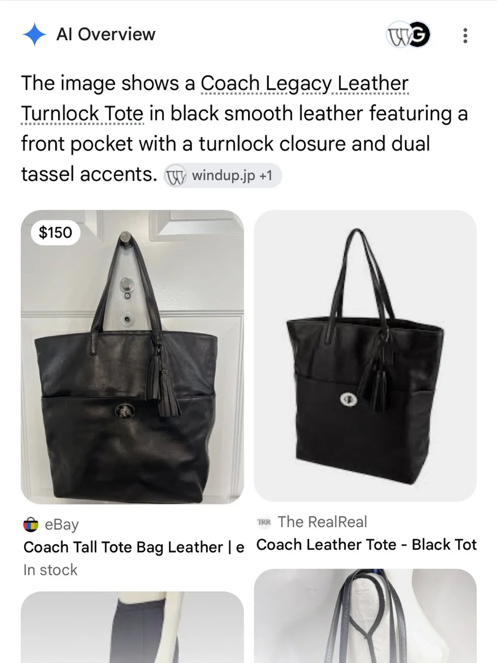 Coach legacy Black Leather turnlock Tote Bag with Tassel